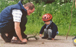Timo mit der Schnecke